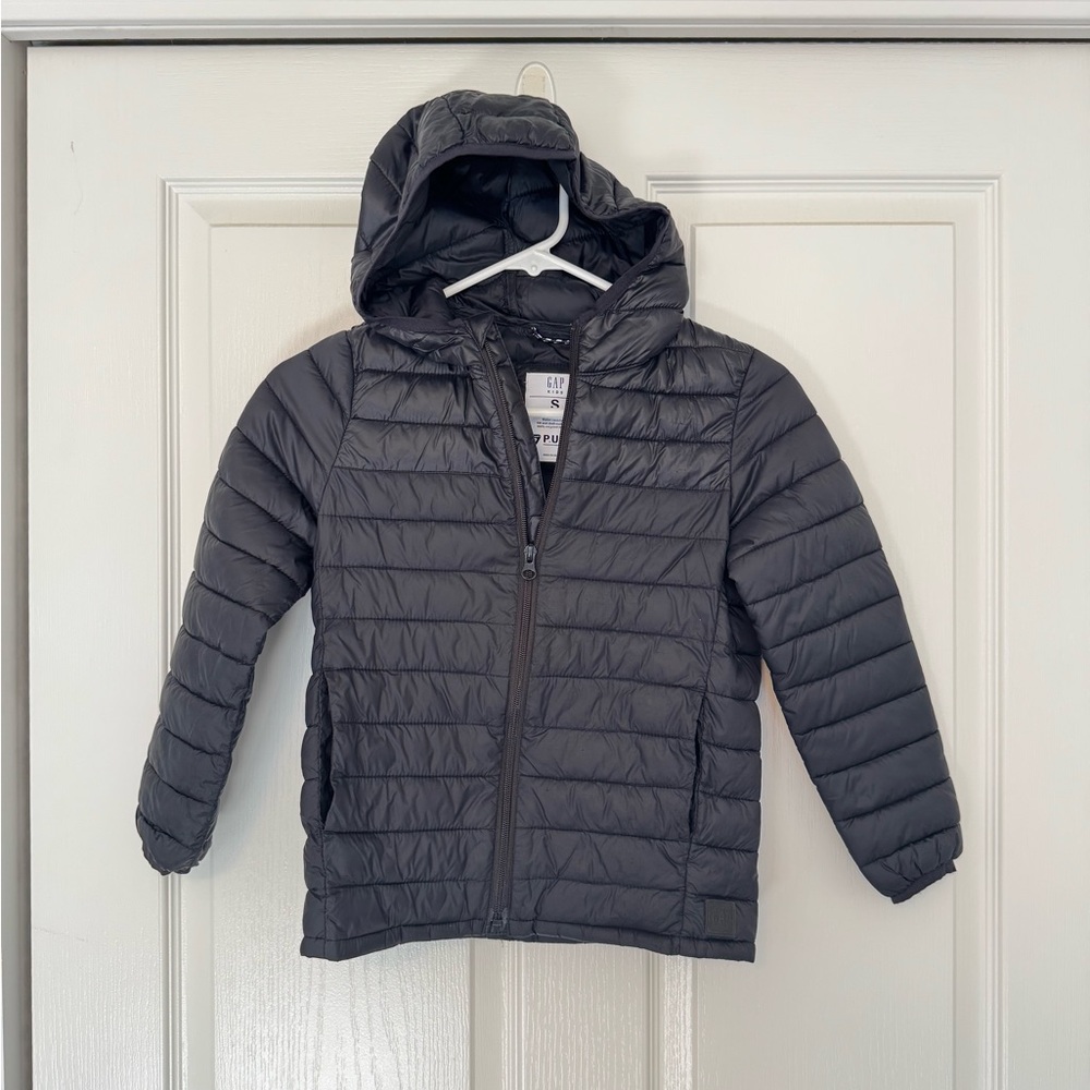 GAP Kids Black Puffer Jacket with Hood